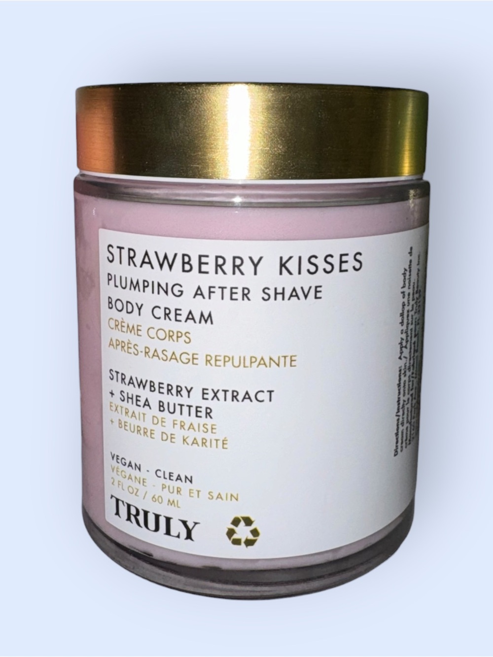 Truly Beauty Strawberry Kisses Plumping After Shave Body Cream 2 oz / 60 ml